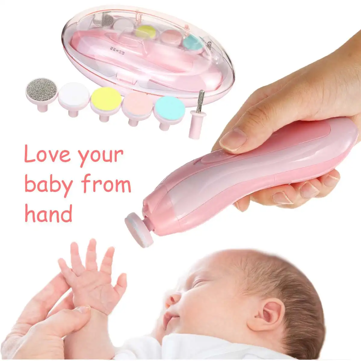 Electric Baby Nail File Clippers Toes Fingernail Cutter Trimmer Manicure Tool Lightweight And Compact Perfect Gifts For | Мать и ребенок