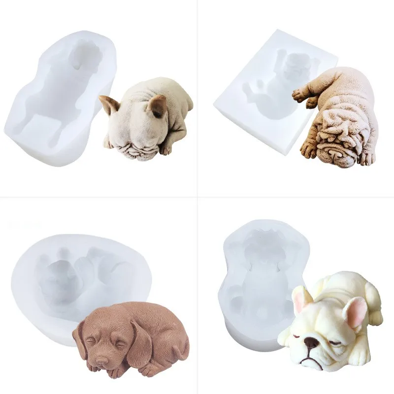 Сделай Сам украшение из помадки милая собака силиконовая форма мусс торт 3D шэр