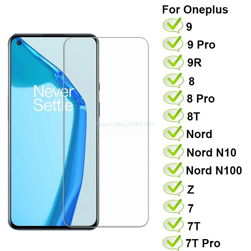 

Tempered Glass For Oneplus Nord N200 5G Vidrio For Oneplus Z Nord N10 N100 7 7T 8T 8 Pro Screen Protector For One Plus 9R Film