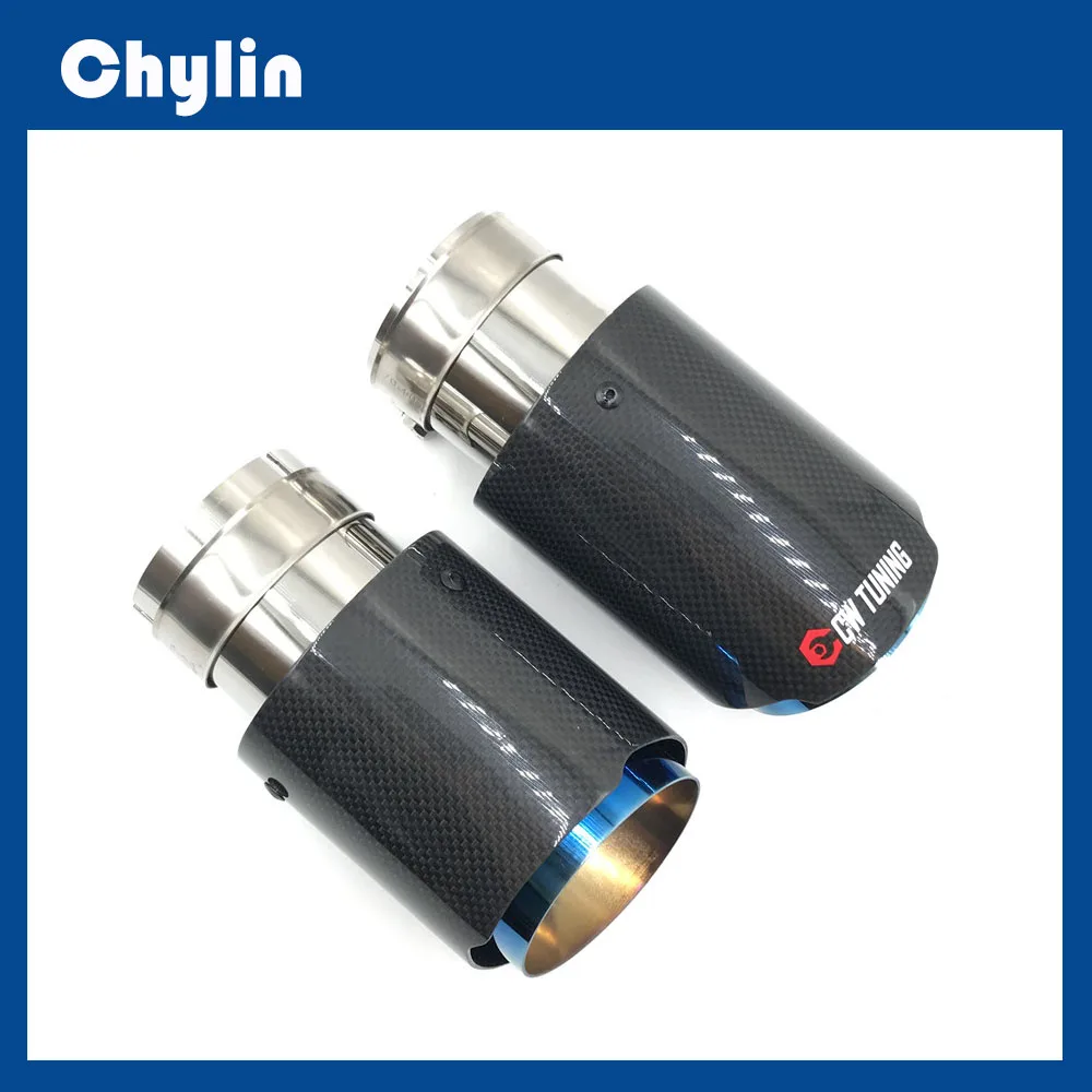 1 шт. 63 мм 101 глянцевое углеродное волокно + синяя нержавеющая сталь универсальный