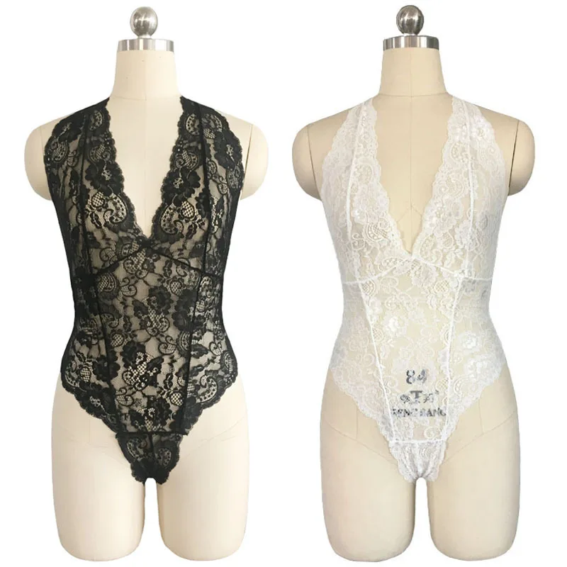 Прозрачное Кружевное боди с высоким v образным вырезом сексуальное женское