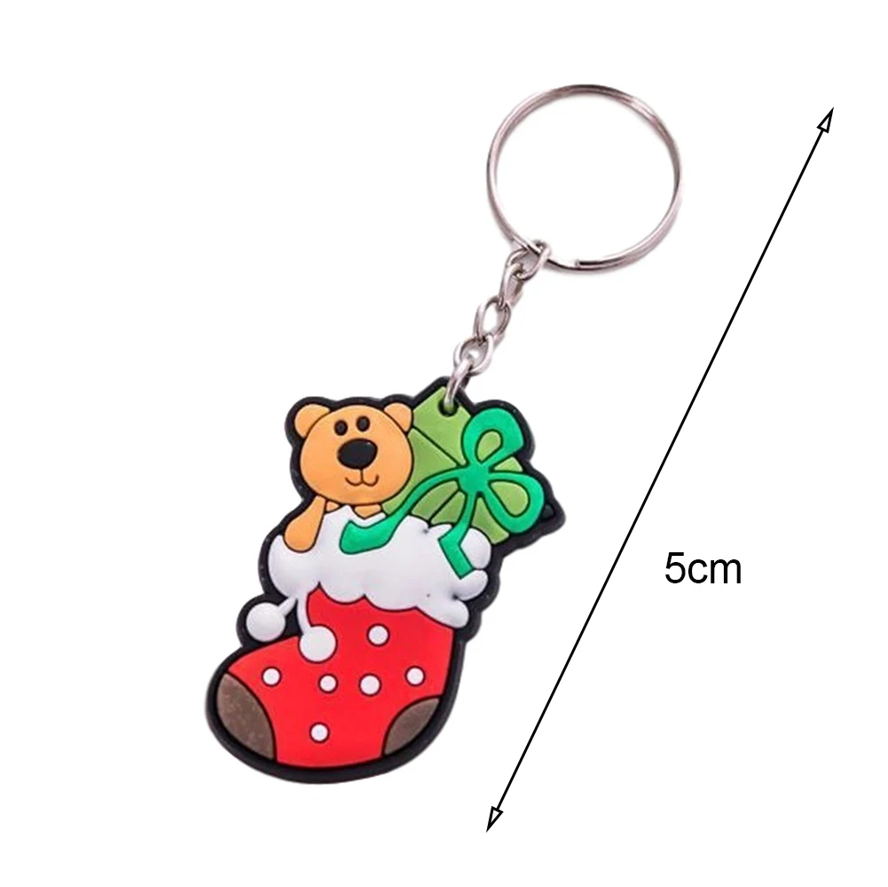 

XMAS Key Ring Key Chains Cartoon Cute Santa Keychain Christmas Sock Keychain Cartoons Girlfriend Snowman Decor Couple Key Ring
