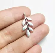 Burnished silver Eruifa 20 шт 12 мм милый лист цинковый сплав подвески ожерелья оптом, серьги браслет ювелирные изделия DIY ручной работы 2 цвета - Окраска металла: Burnished silver