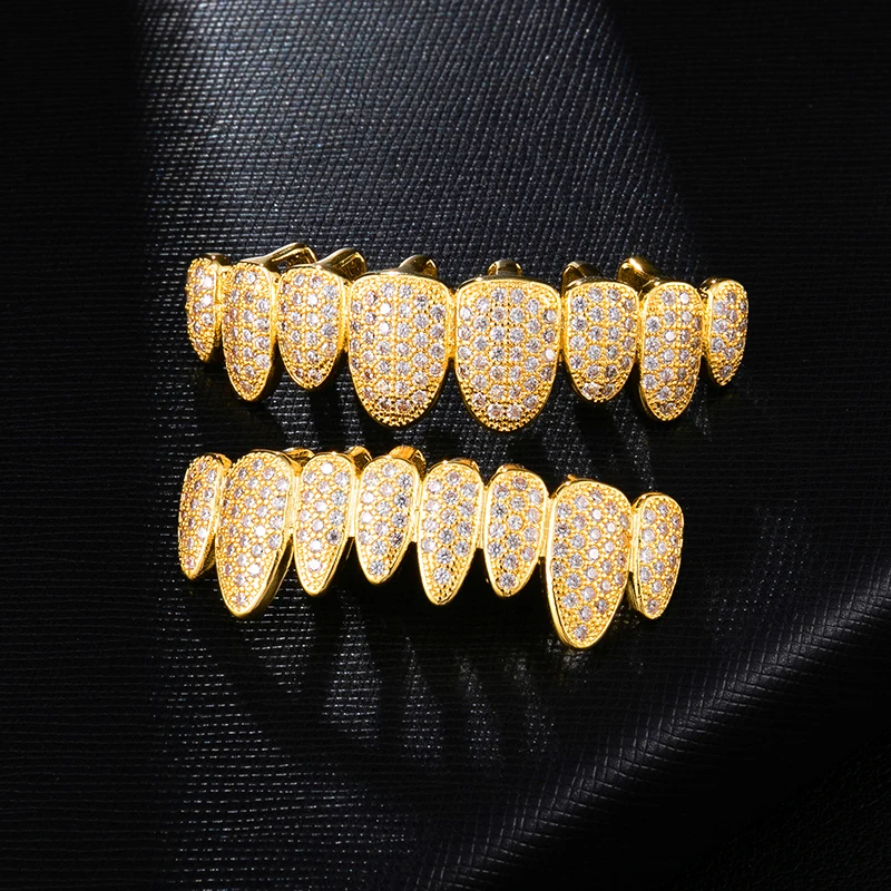 US7 Позолоченные грили в стиле хип хоп высококачественные с микро закрепкой из