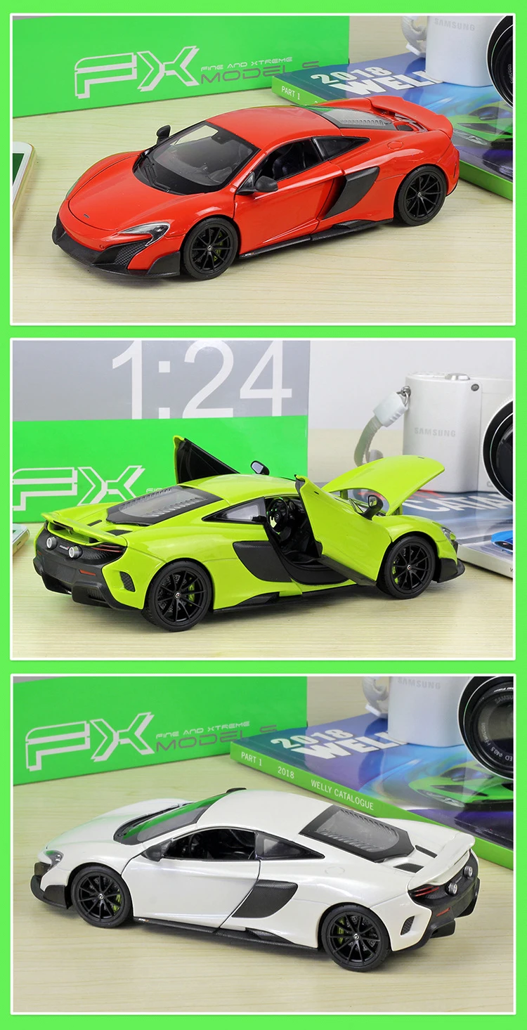 WELLY 1:24 Масштаб литье под давлением автомобиль mlaren 675LT модель симулятора автомобиля металлический спортивный автомобиль сплав игрушка автомобиль для детей Коллекция подарков