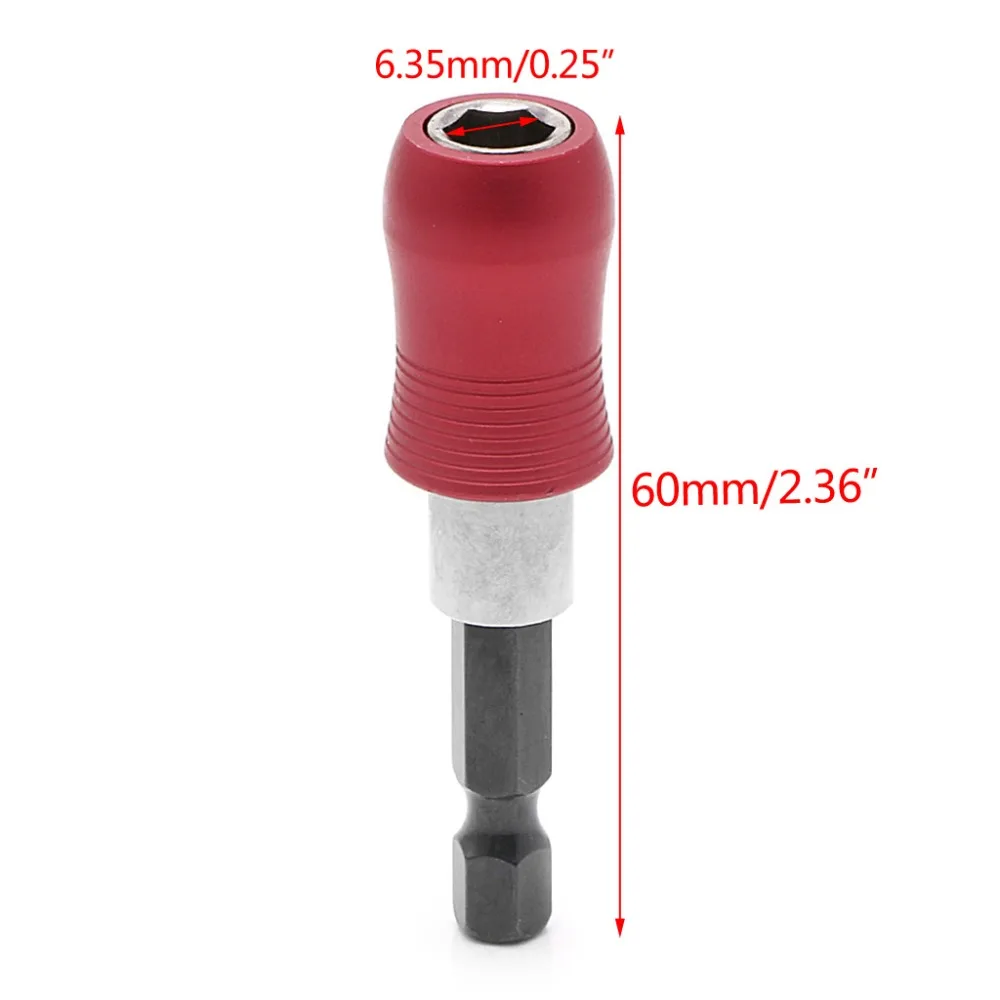 

1 Pc 60mm 1/4 Inch Hex Shank Quick Release Screwdriver Bit Holder Extension Bar Hand Tools