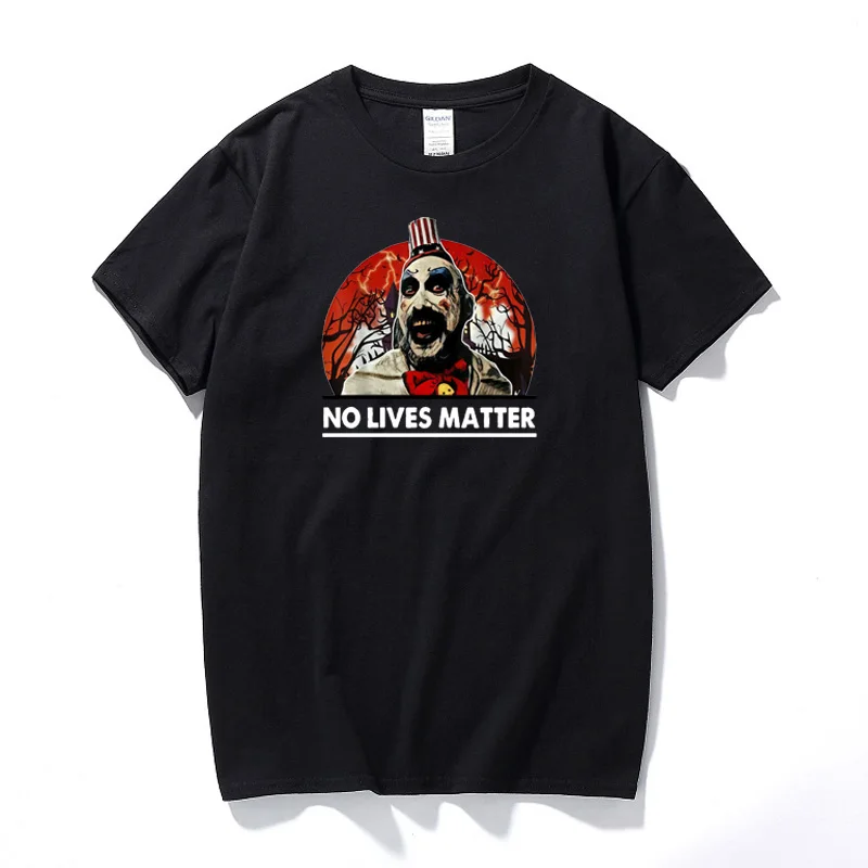 

Captain Spaulding No Lives Matter Funny Halloween Costume Vintage T-Shirt Summer Loose Unisex Cotton Short Sleeve T shirt