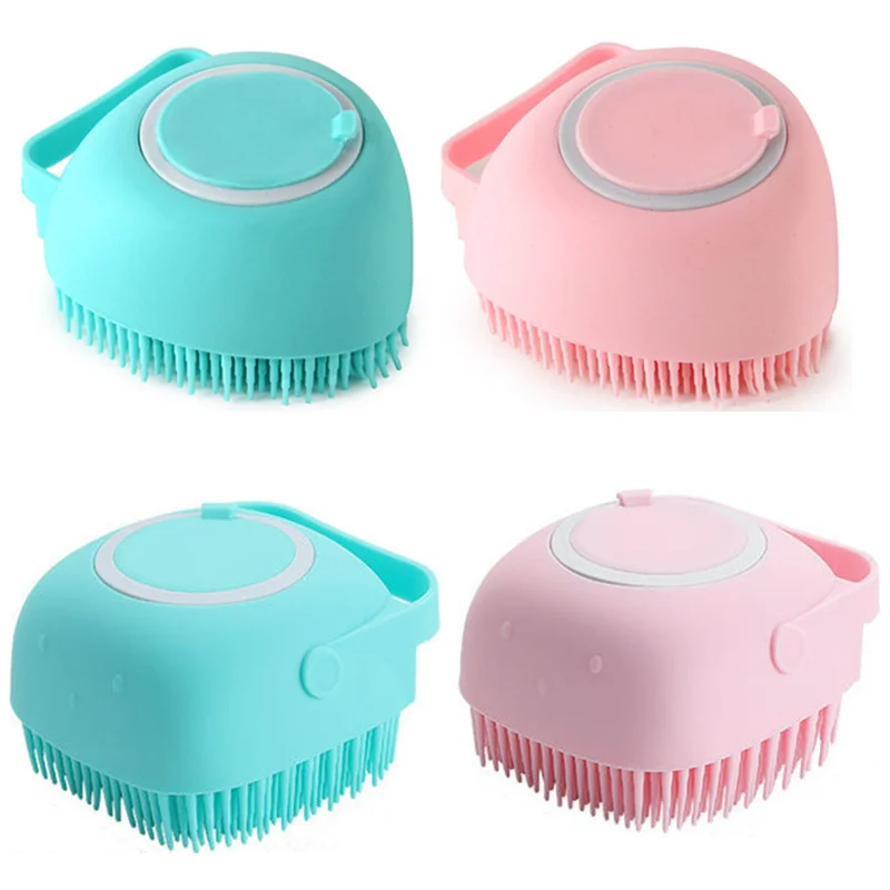 

1Pcs Bath Silicone BrusheBabies Soft Clean Brushes Pet Massager Brush facial Massager brush Household silicone cleaning brush