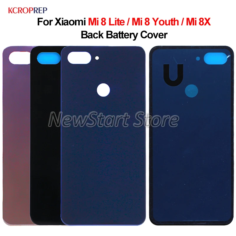 Задняя стеклянная крышка батарейного отсека для Xiaomi Mi 8 Lite Youth 8X | Мобильные