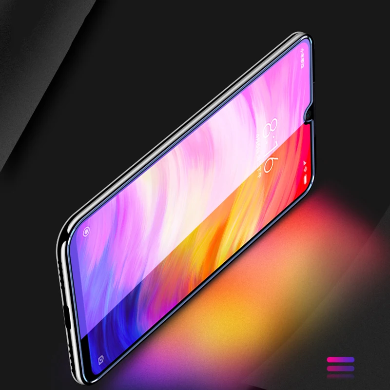 Защитная пленка для экрана Xiaomi Redmi Note 7 Pro 8T 8A из закаленного синего стекла с