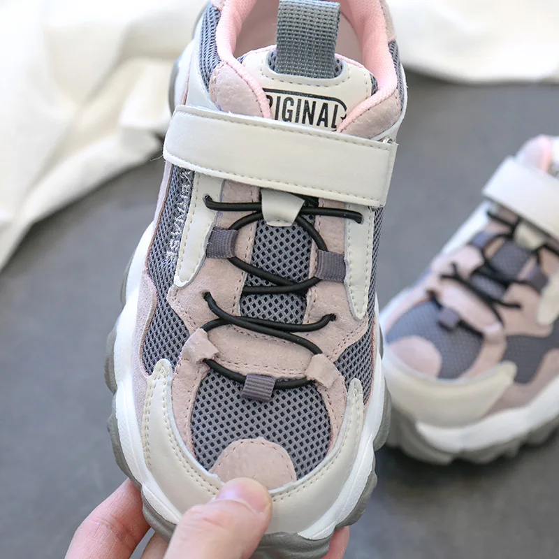 Kids Sport Sneakers Boys Brand Running Shoes Baby Girls Black Chunky Children Mesh Casual Trainers Spring New | Детская одежда и