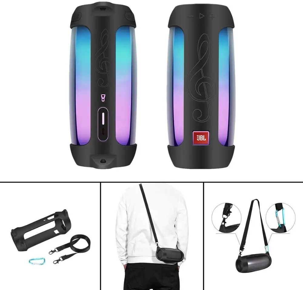 Дорожный силиконовый чехол для JBL Pulse 4 беспроводной Bluetooth динамик со съемным