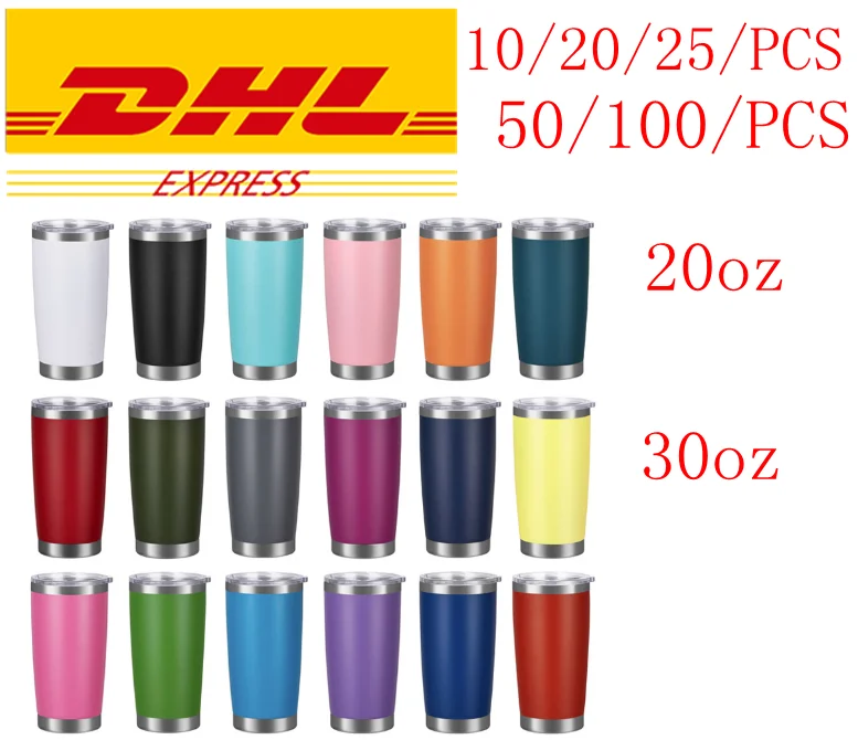 20oz 30oz Stainless Steel Wine Tumbler with Seal Lids Beer Mug Double Wall Vacuum Insulated Coffe Cup | Дом и сад