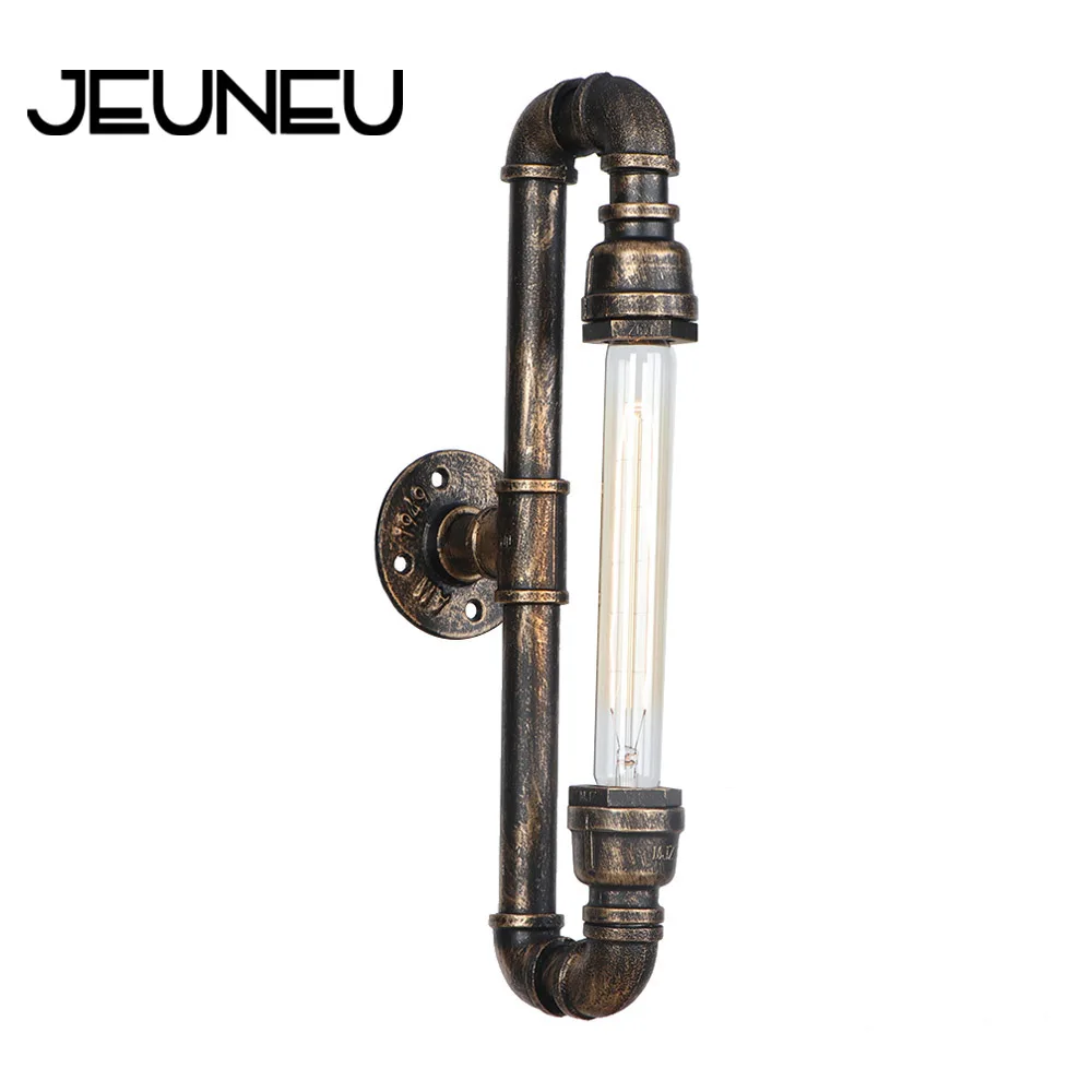 Ретро Ностальгический нержавеющий и черный настенный светильник E27 LED 110 220V