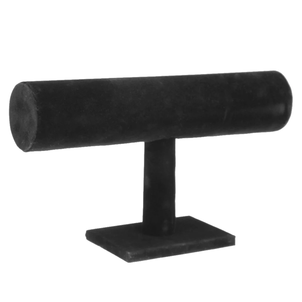 Деревянный Бархат Ювелирные изделия Жесткий Дисплей Стенд Держатель Браслет в