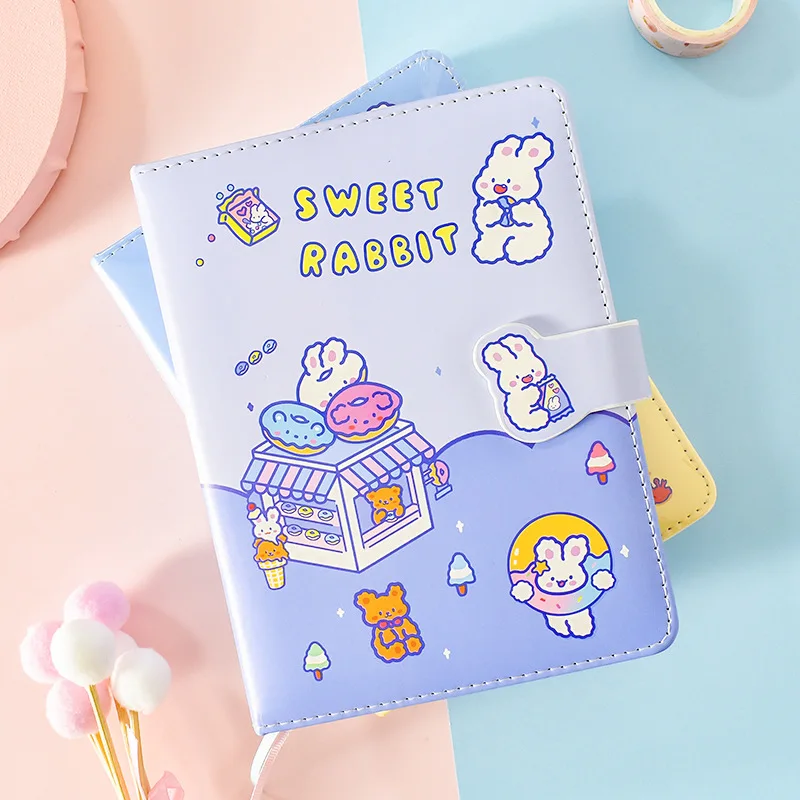 

"Sweet Bunny" Faux Leather Cover Journal Diary Cute Notebook Notepad Girls Planner Stationery Gift