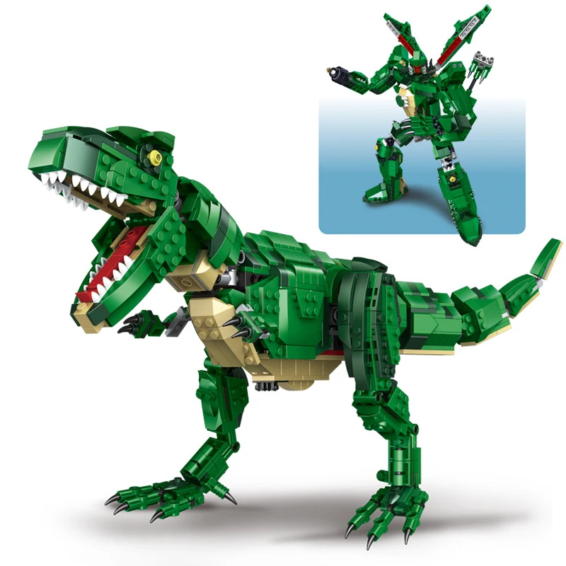 

Парк и мир Юрского периода тираннозавр рекс атака Дракон MOC модель строительные блоки динозавры DIY блоки классический фильм детские игрушки...