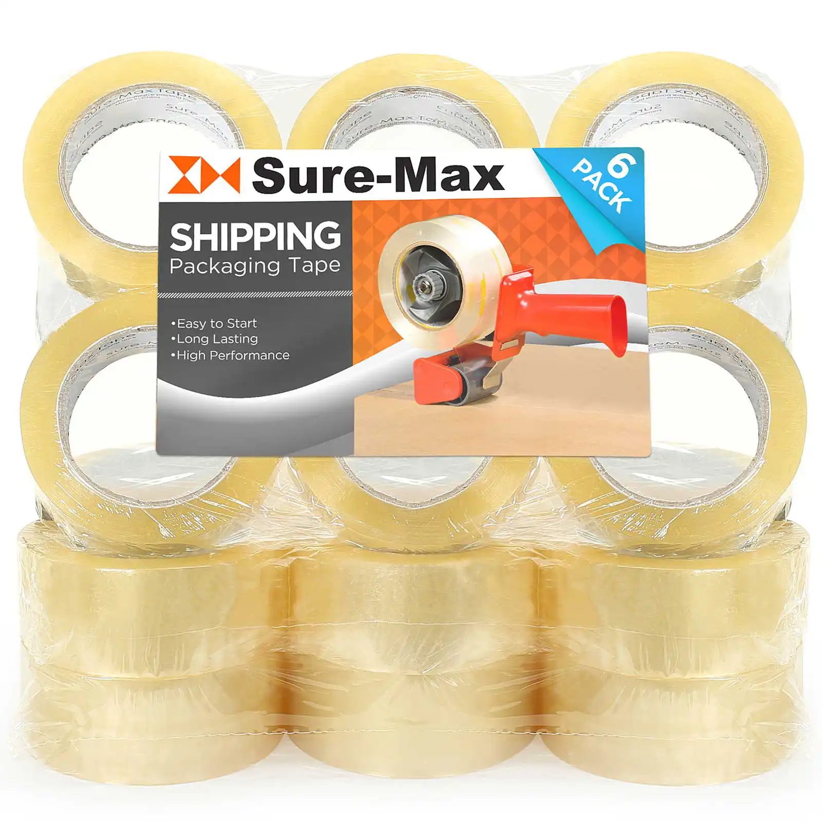 

18 Rolls Carton Sealing Clear Packing Tape Box Shipping - 2 mil 2" x 110 Yards