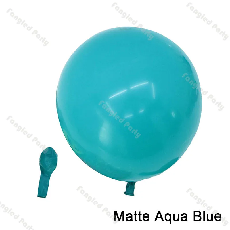 Guirnalda de globos, Kit de arco azul mate, globos dorados cromados, suministros para fiesta de cumplea&ntilde;os y compromiso de primera boda, 100 Uds.-2
