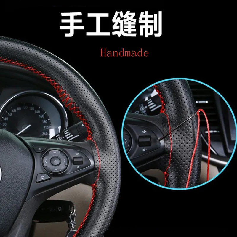 Натуральная кожа чехол рулевого колеса автомобиля Universal For Toyota Wish Mark X Supra Gt86 4runner