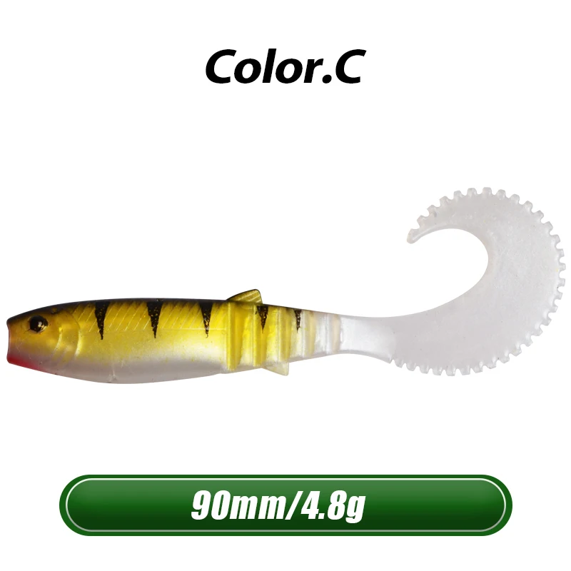 72C 10pcs 3.15in 3D Shad Swimbait для рыболовных приманок, подходит для всех видов буровых снастей, приманки, искусственные приманки - Цвет: 72C 10pcs
