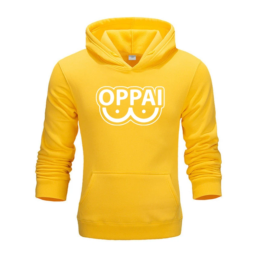 2020 крутые забавные толстовки с капюшоном для мужчин и женщин Oppai уличная одежда