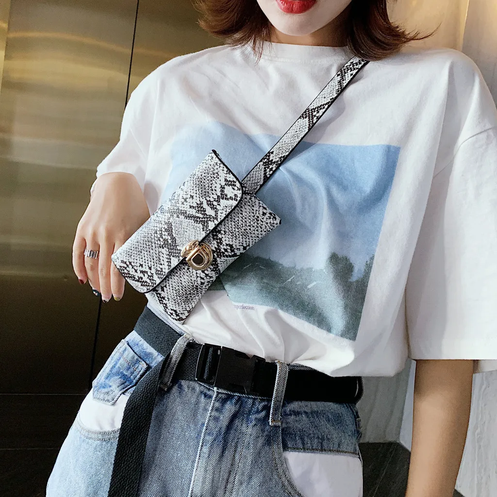 Поясная Сумка для женщин забавная кожаная сумочка в стиле ретро с текстурой