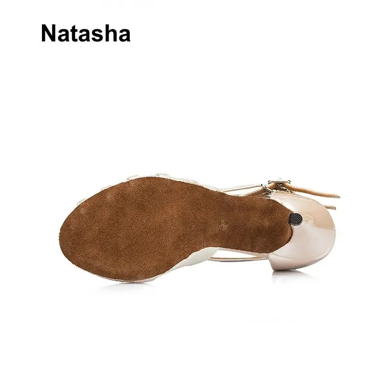 Новинка обувь для латинских танцев взрослых цвет черный серебристый и