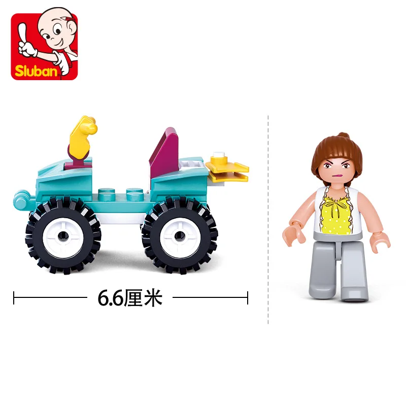 SLUBAN 0599 Friends Pink Dream ATV Dolphin Bay Series Beach Car Building Blocks Sets Creative Bricks Educational Toys for Girls | Игрушки и