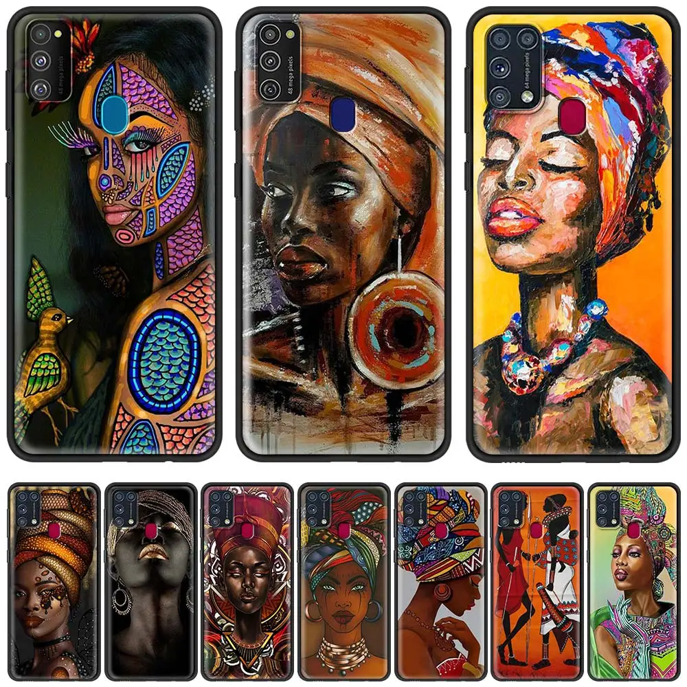 Красочный художественный чехол для телефона в африканском стиле Samsung Galaxy M31 M30s M51