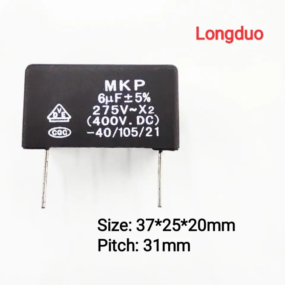 5 шт. в партии 6 мкФ конденсатор MKP X2 605J 250VAC 275VAC 400VDC коробка | Электронные компоненты