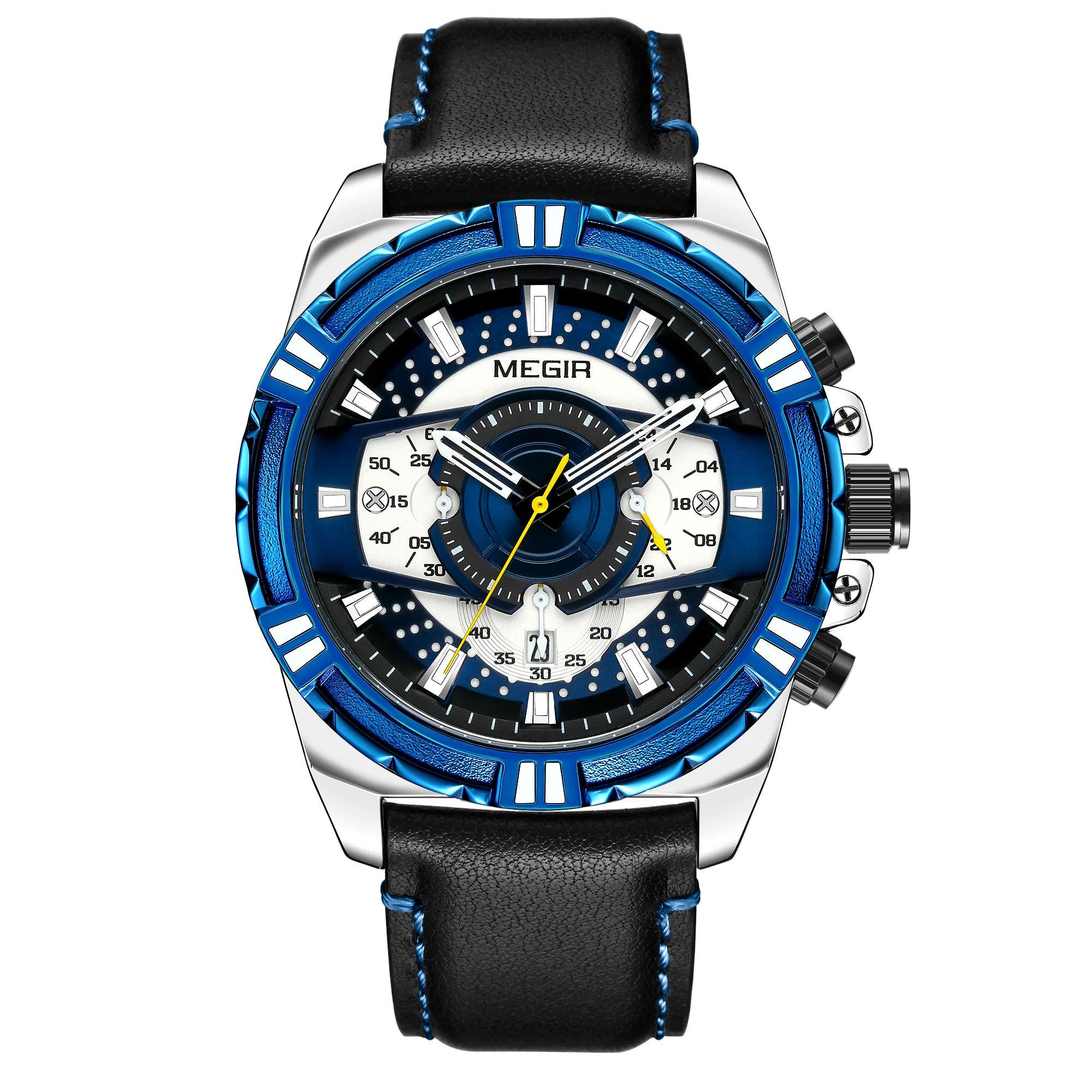 Часы MEGIR Мужские кварцевые с хронографом, роскошные брендовые водонепроницаемые спортивные в стиле милитари, с датой от AliExpress WW