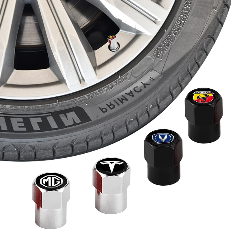 

4pcs Car Tire Decorate Black Silver Hexagon Valve for Buick Regal 2018 Verano Sail Encore Enclave 2011 Excelle Car Accessories