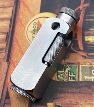 Х титановый сплав боковой шкив винтажный 88 г 7 5*2*2 2 см 1903s зажигалка | Дом и сад