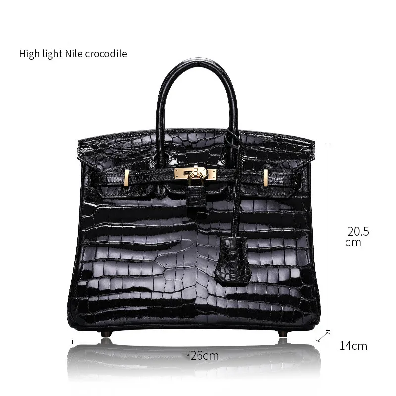 

2021 Luxury Women Genuine Leather Handbags Ladies Elegant Shoulder Messenger Bag Nile Crocodile Leather Handmade Womans Bags