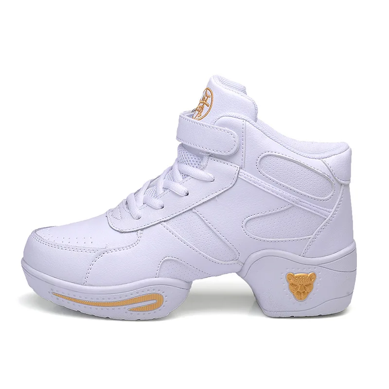 Кроссовки женские кожаные дышащие легкие мягкая подошва современные для танцев