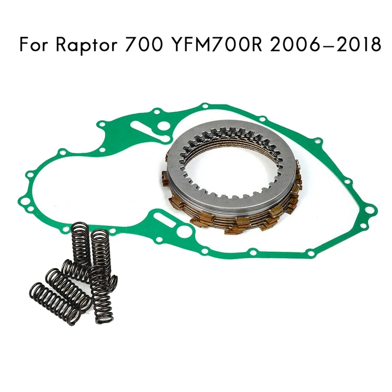 

Комплект фрикционных пластин сцепления, сверхмощные пружины и крышка прокладки для Yamaha Raptor 700 YFM700R 2006-2018