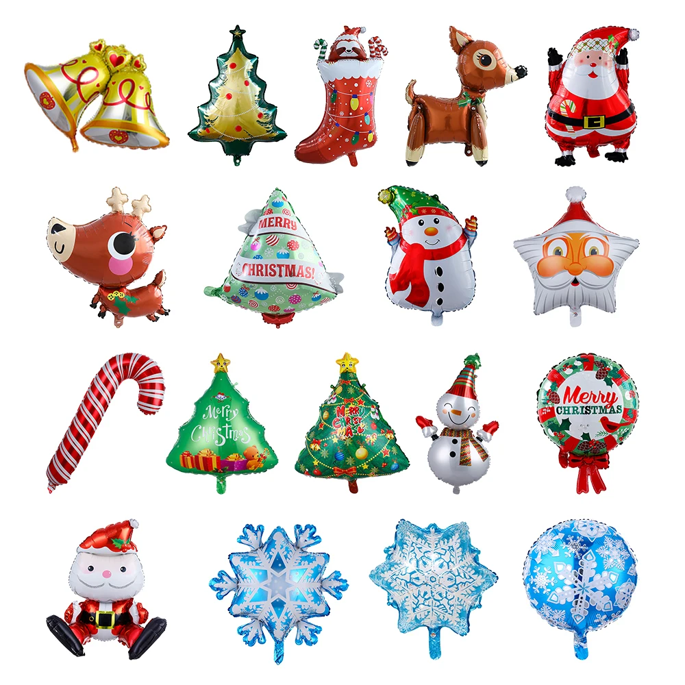 

1pc Large Santa Snowman Elk Christmas Bear Penguin Snowflake Aluminum Film Balloon Christmas Party Decoration Balloons