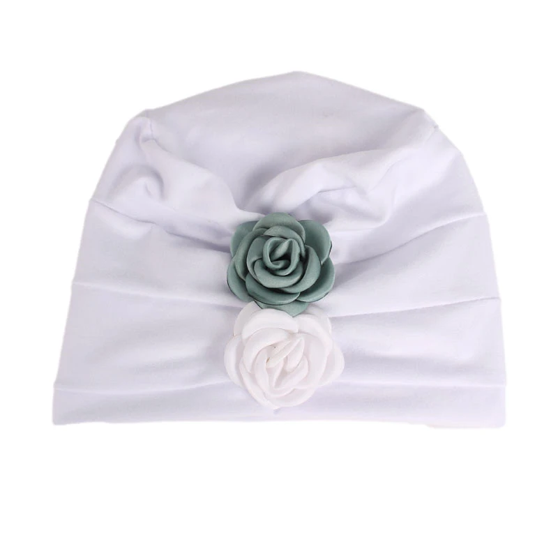 Зимняя теплая детская шапочка-Тюрбан повязка на голову цветок эластичные