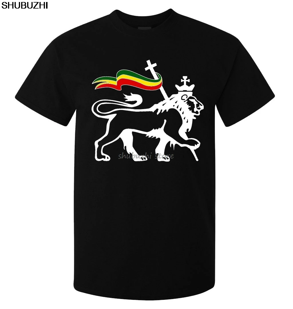 Футболка мужская с принтом льва Иуды и флага растафари рубашка марихуаны крутая