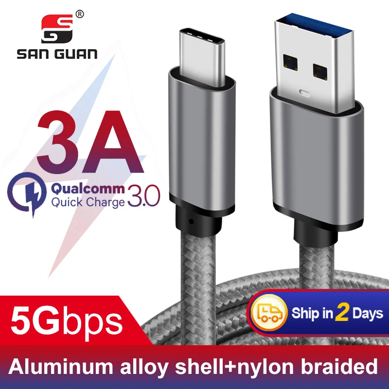 Фото Премиум USB C 3 м 2 USB3.1 Gen1 кабель к A Для Samsung Note9 Huawei P20 поддержка 60 Вт 3A QC 0 зарядка Премиум USB C 3 м 2 USB3.1 Gen1 кабель к A Для Samsung Note9 Huawei P20 поддержка 60 Вт 3A QC 0 зарядка