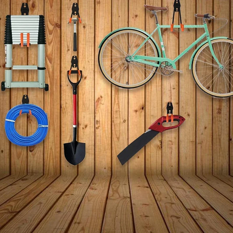 

12 Pack Garage Storage Utility Hooks Organizer, Heavy Duty Wall Mount Tool Holder for Organizing Power Tools,Ladders