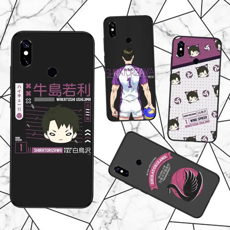 

Ushijima Wakatoshi Shiratorizawa Phone Case For Xiaomi Redmi note 7 8 9 t s 10 A pro lite funda shell coque cover