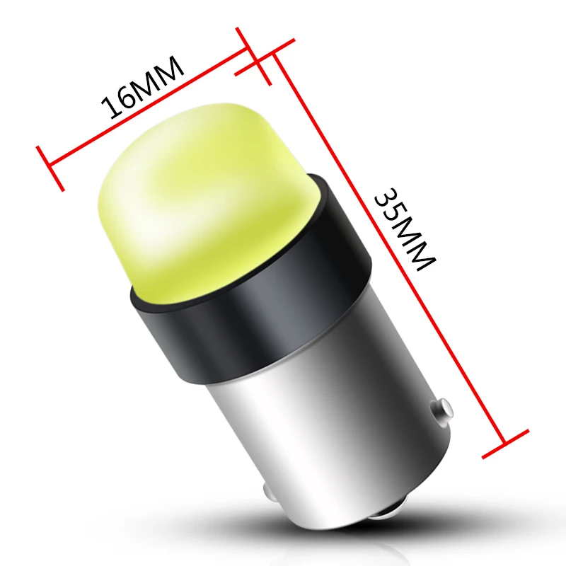 1 шт. 1156 P21W BA15S желтый красный белый BAU15S PY21W 1156PY COB одноконтактный байонетный