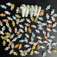 50pcs charm multicolor sweets flatback resin glitter cabochon candy toy necklace brooch diy making patch embellishment material