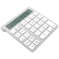 new bluetooth wireless 2 in 1 digital calculator keyboard with led display mc 58ag 28 key portable numeric keypad for pc
