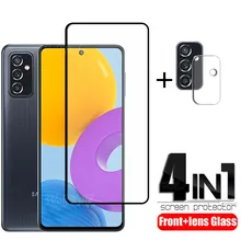 4-in-1 For Samsung Galaxy M52 5G Glass For Samsung M52 5G Tempered Glass Full 9H Screen Protector For Samsung M52 5G Lens Glass