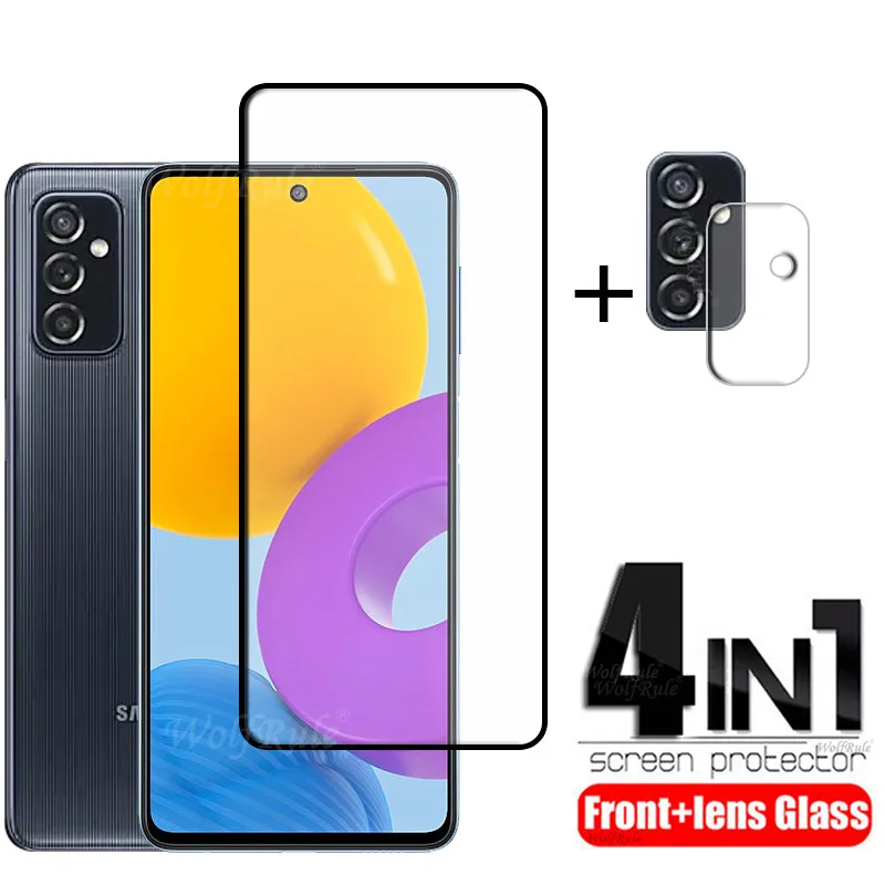 Фото 4 в 1 для Samsung Galaxy M52 5G стекло закаленное полная защита экрана 9H | Мобильные телефоны