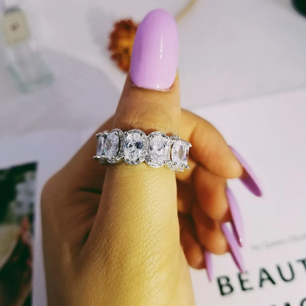 Новые товары обручальное кольцо из настоящего серебра 925 пробы вечность для