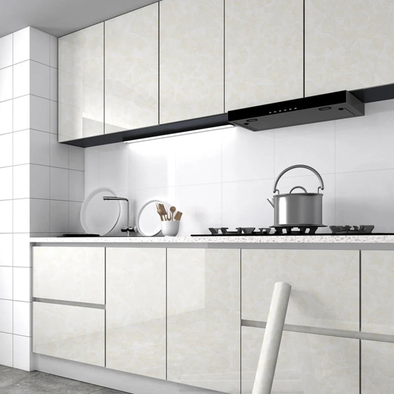 Kitchen Oilproof Cabinet Stickers Furniture Thick Sticker Renovation Self-adhesive Marble самоклеющаяся пленка Decorative FL